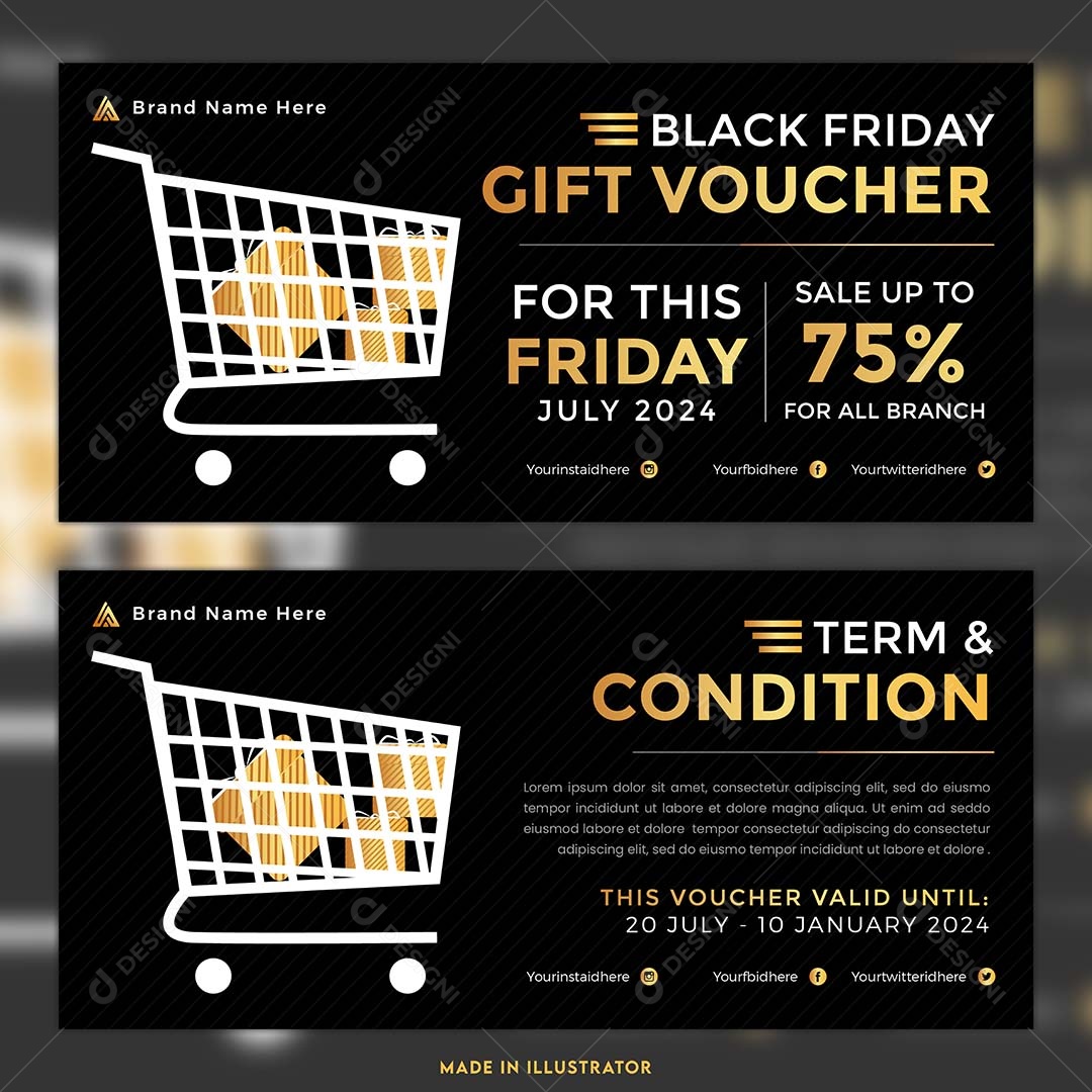 Black Friday Ilustração EPS Editável