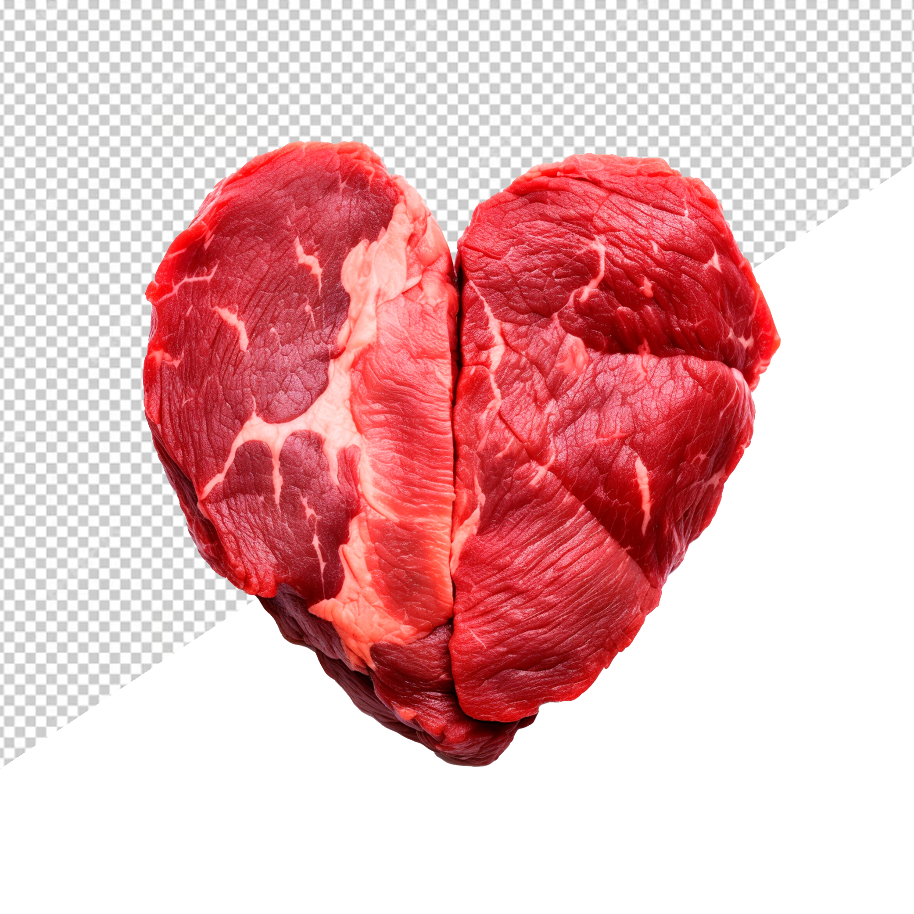 Peça De Carne Em Coração Açougue Para Composição PSD
