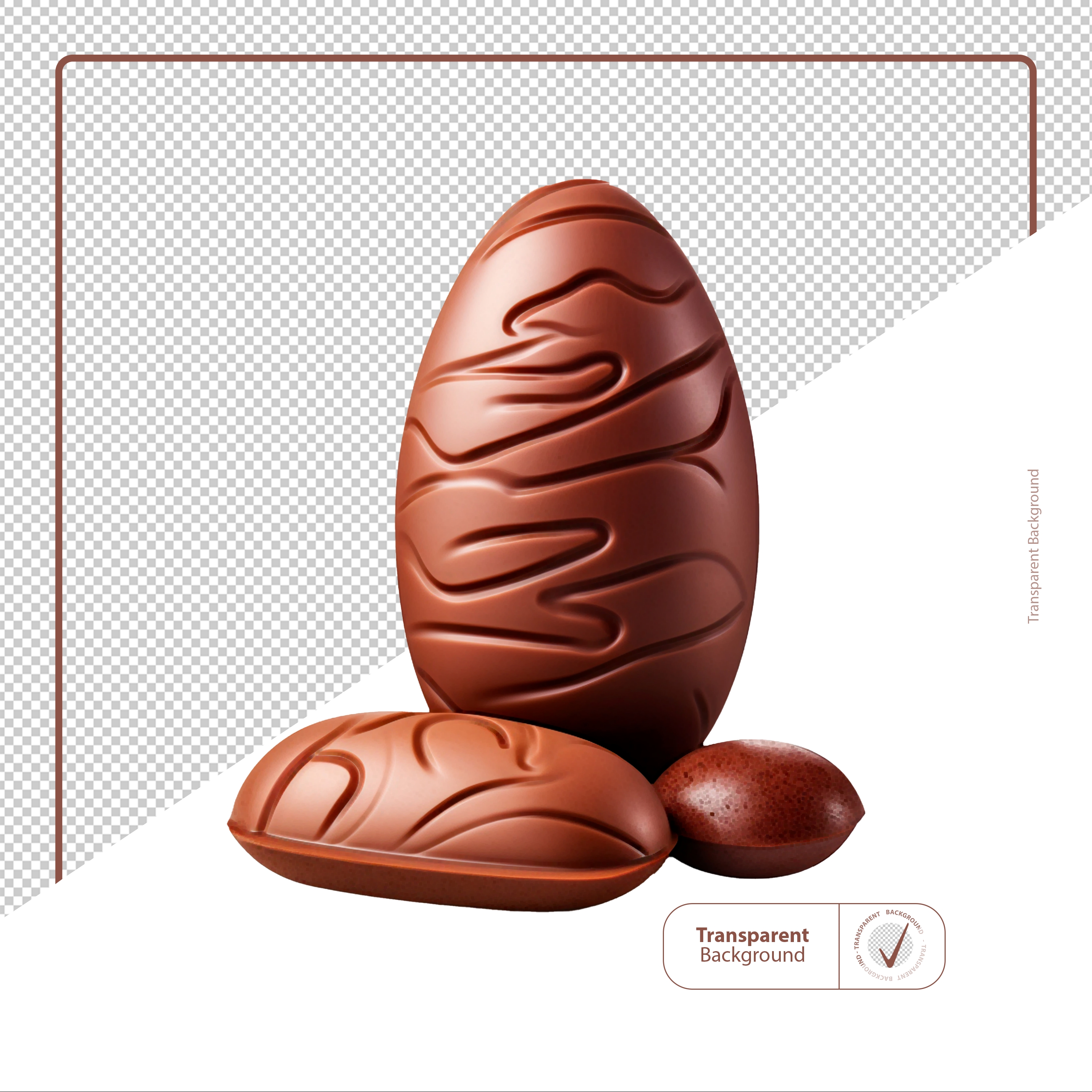 Ovo de Chocolate Páscoa Para Composição PSD