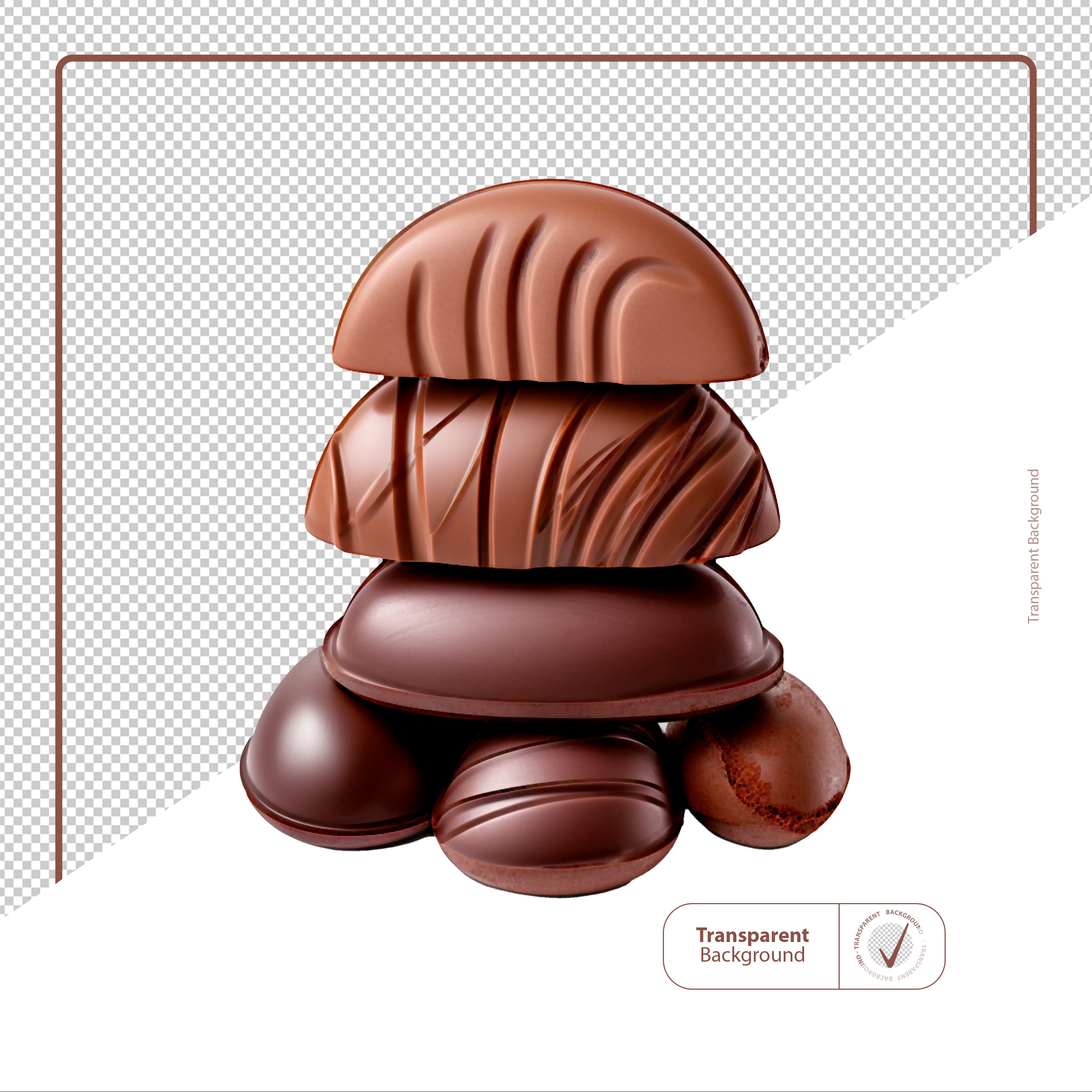 Ovo de Chocolate Páscoa Para Composição PSD