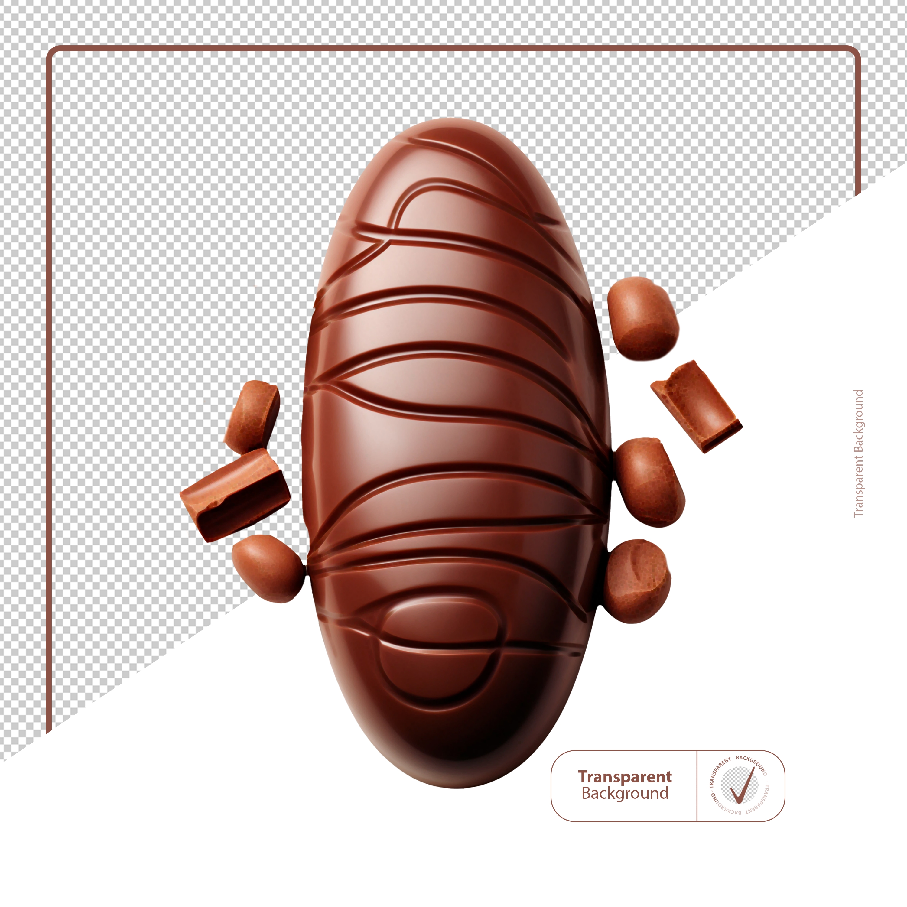 Ovo de Chocolate Páscoa Para Composição PSD