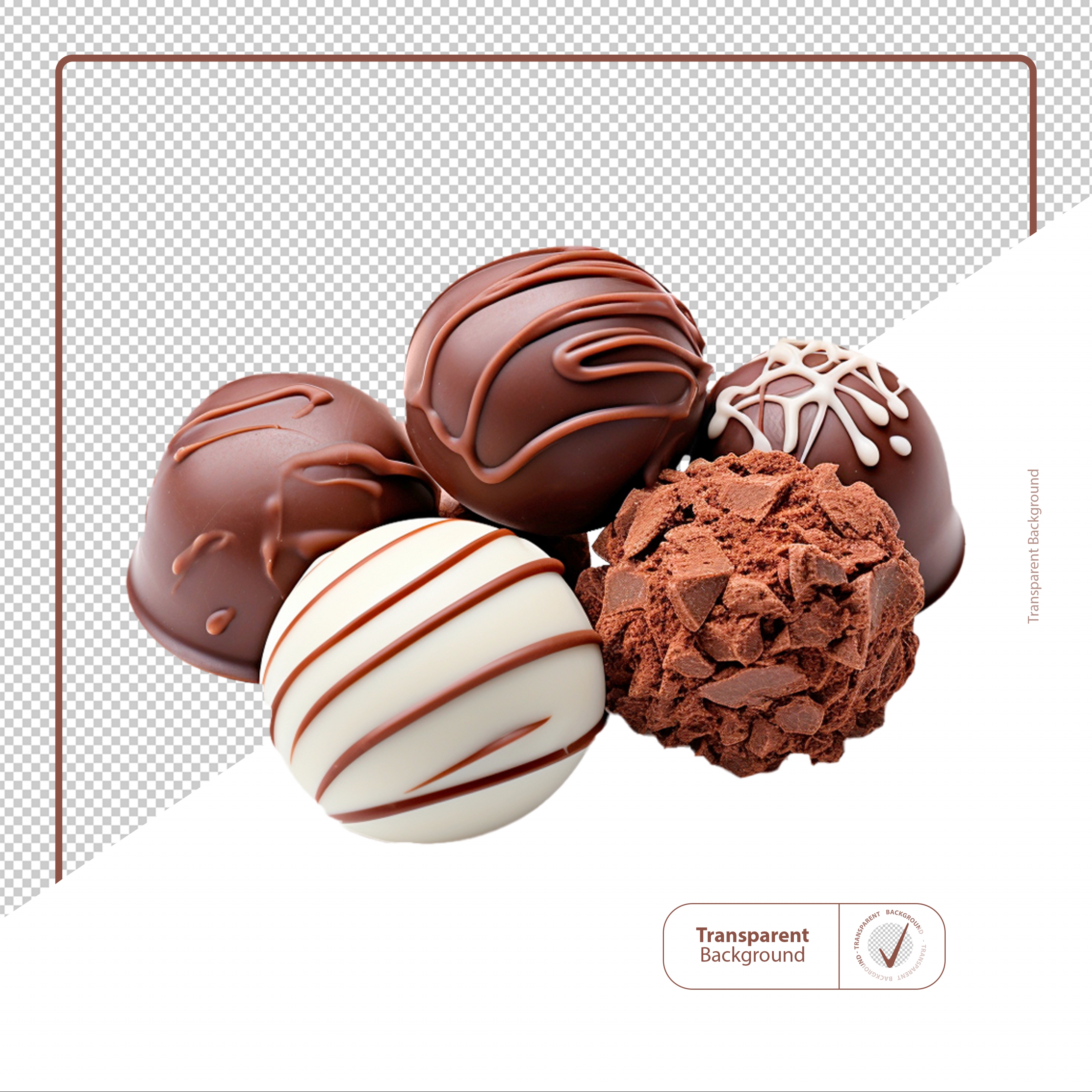 Trufas De Chocolate Para Composição PSD