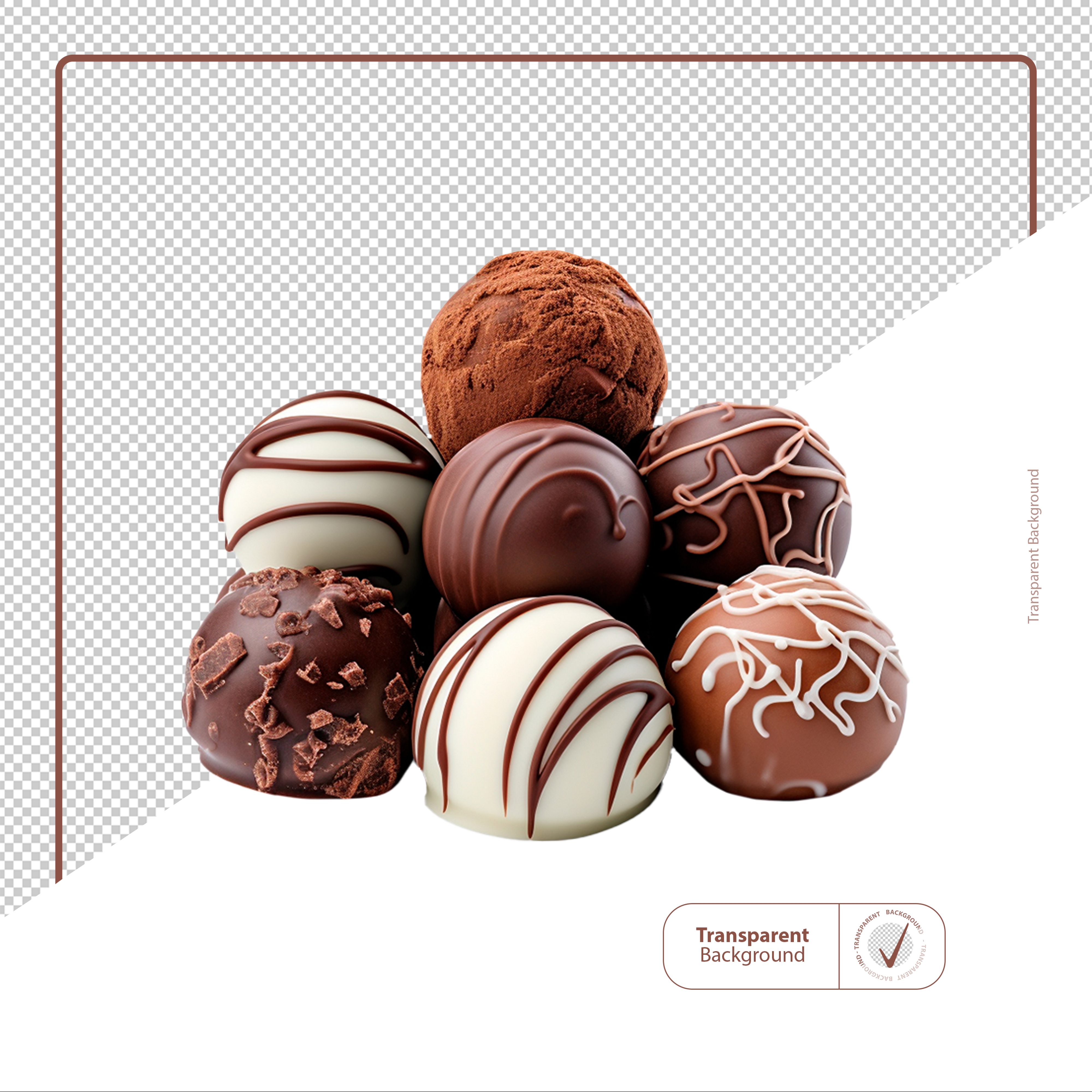 Trufas De Chocolate Para Composição PSD