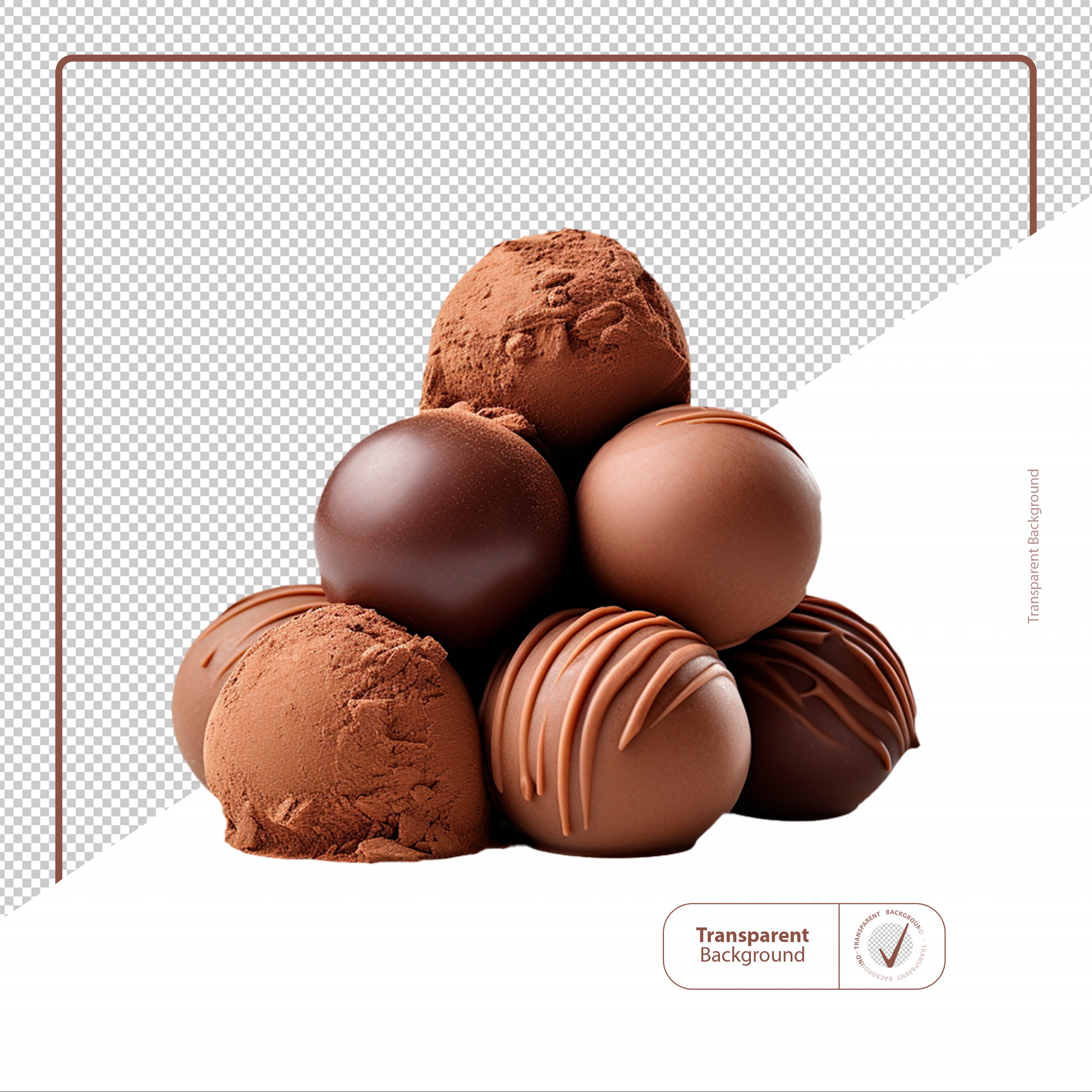 Trufas De Chocolate Para Composição PSD