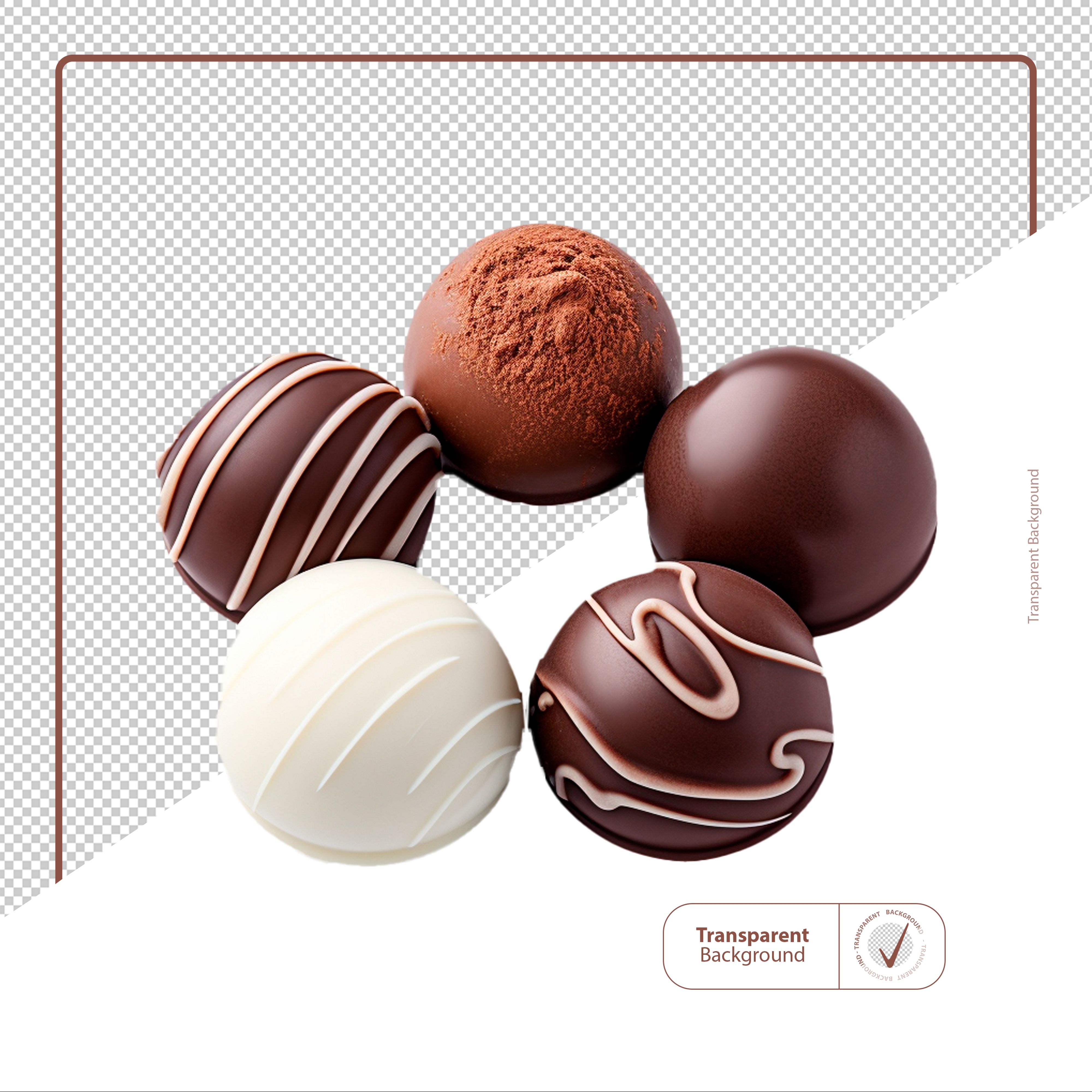 Trufas De Chocolate Para Composição PSD