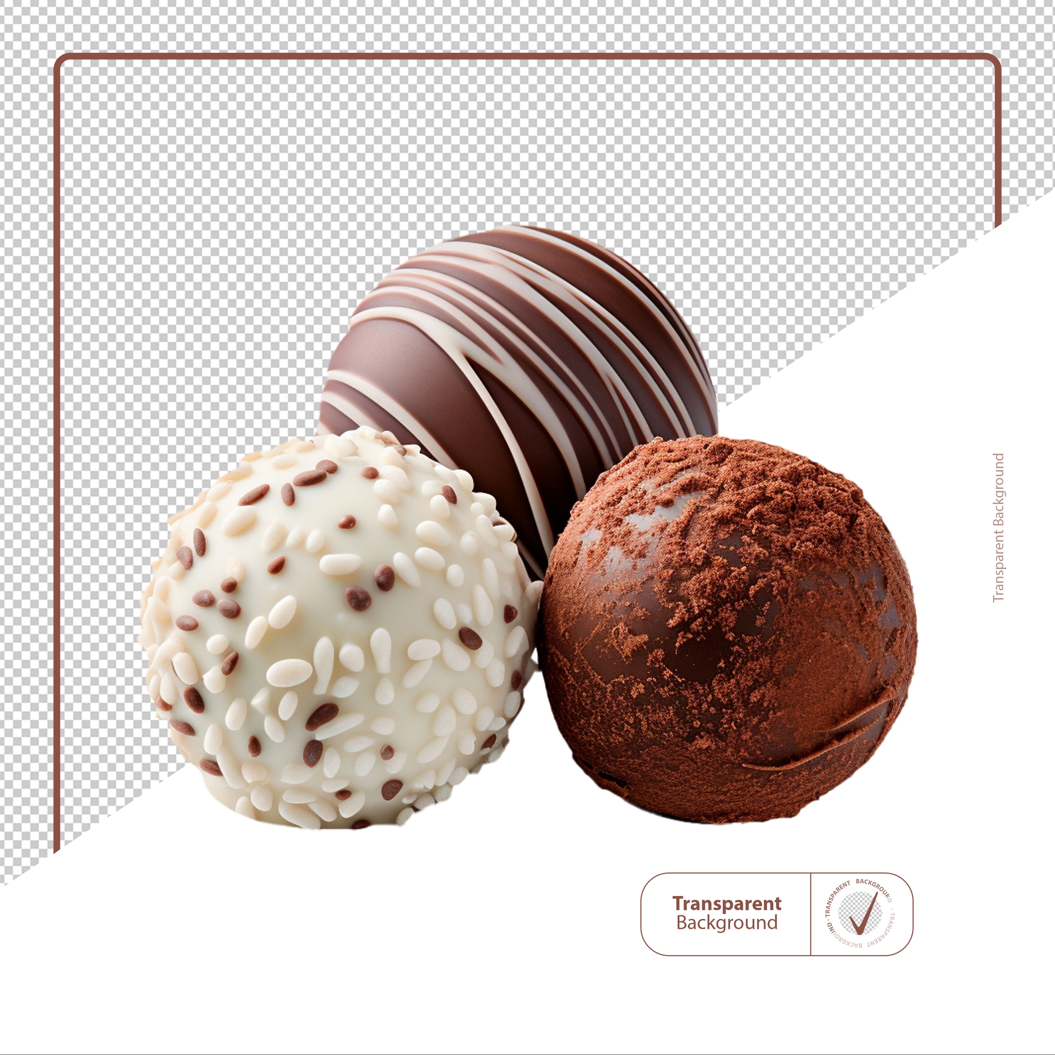 Trufa De Chocolate Para Composição PSD