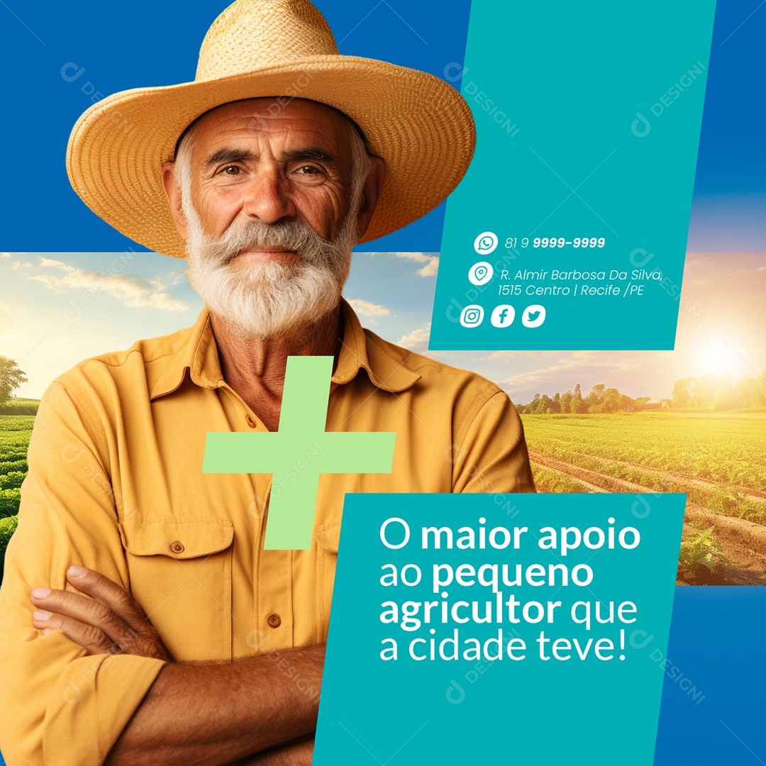 Prefeitura O Maior Apoio ao Pequeno Agricultor que a Cidade Teve Social Media PSD Editável