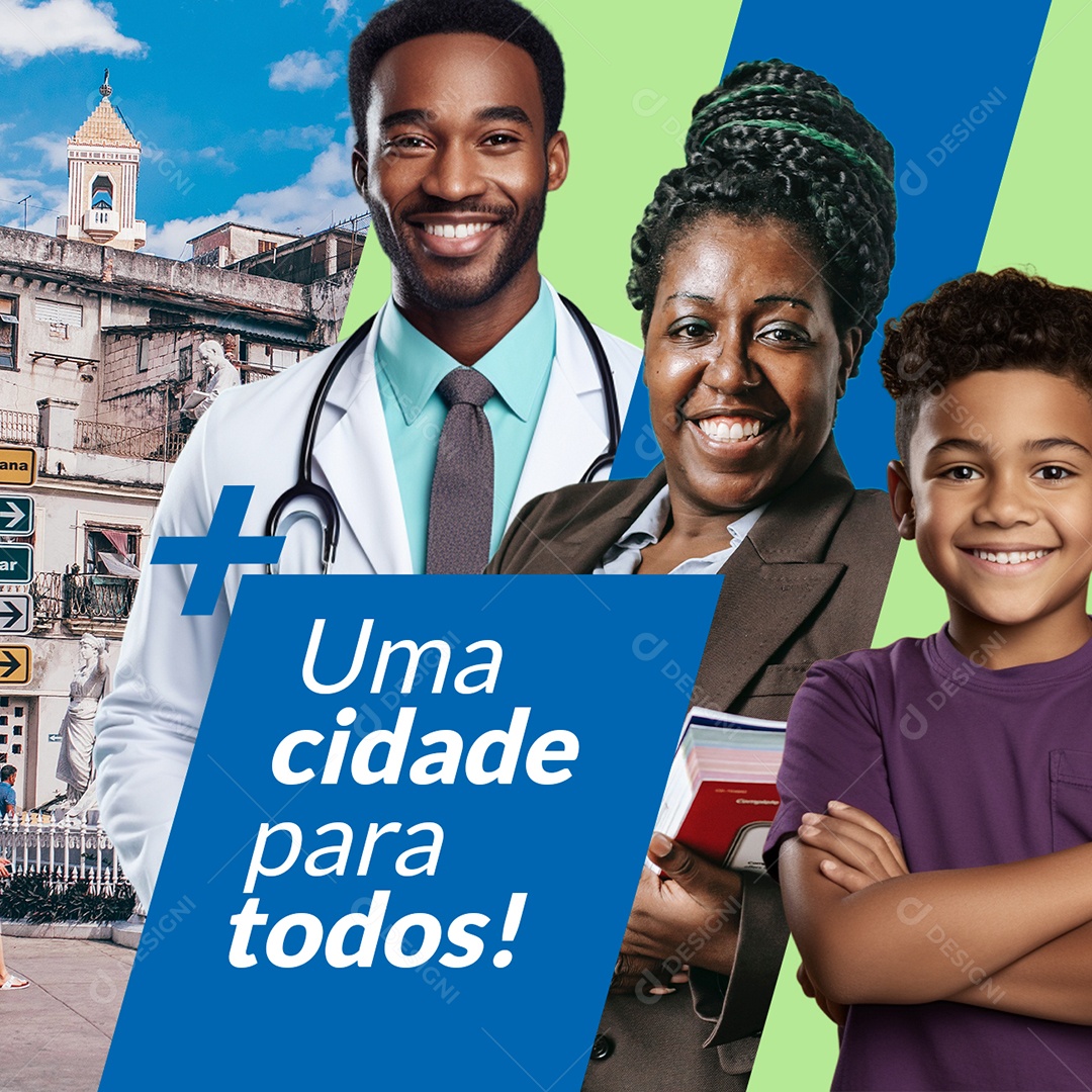 Prefeitura Uma Cidade para Todos Social Media PSD Editável