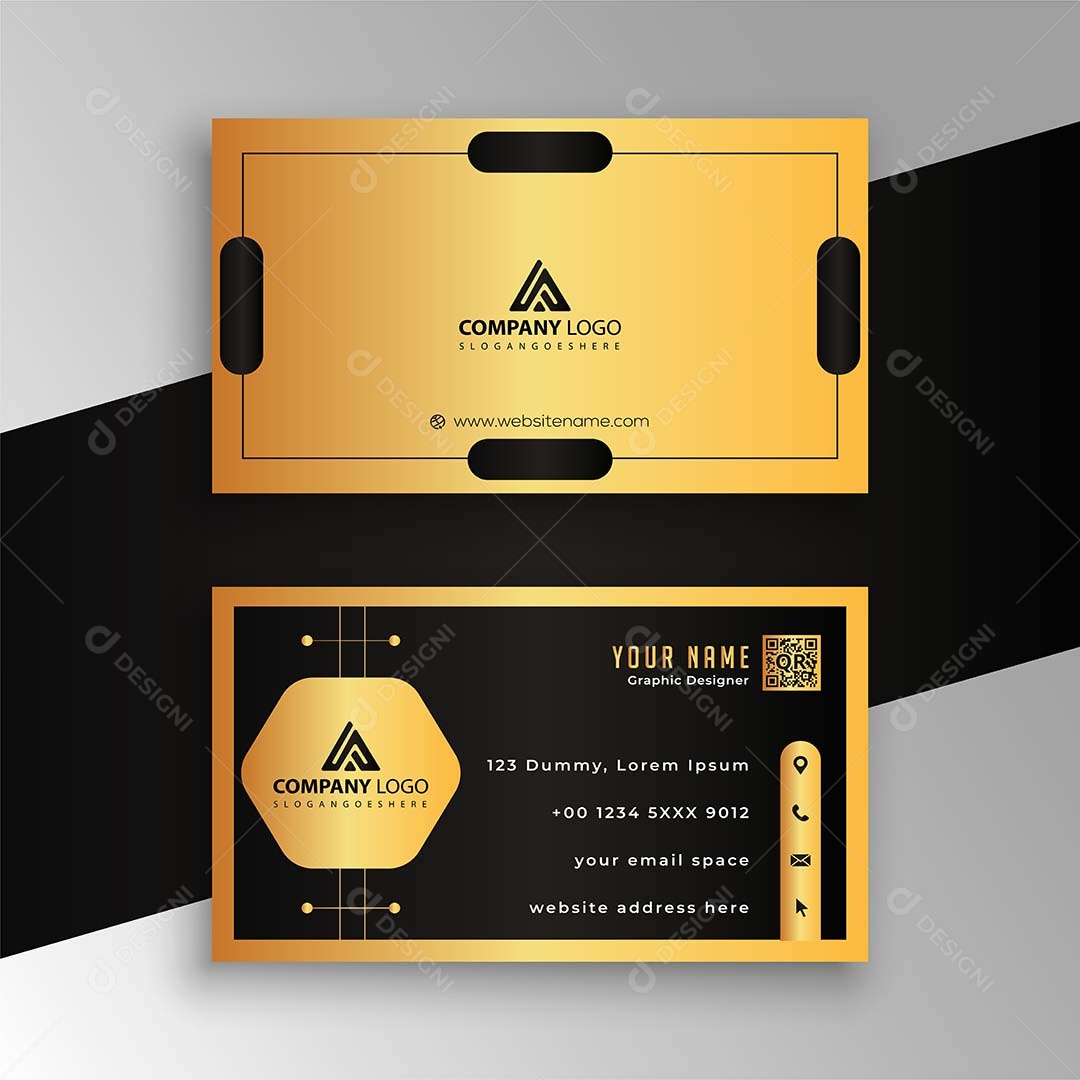 Modelo de Cartão de Visita Vetor EPS Editável