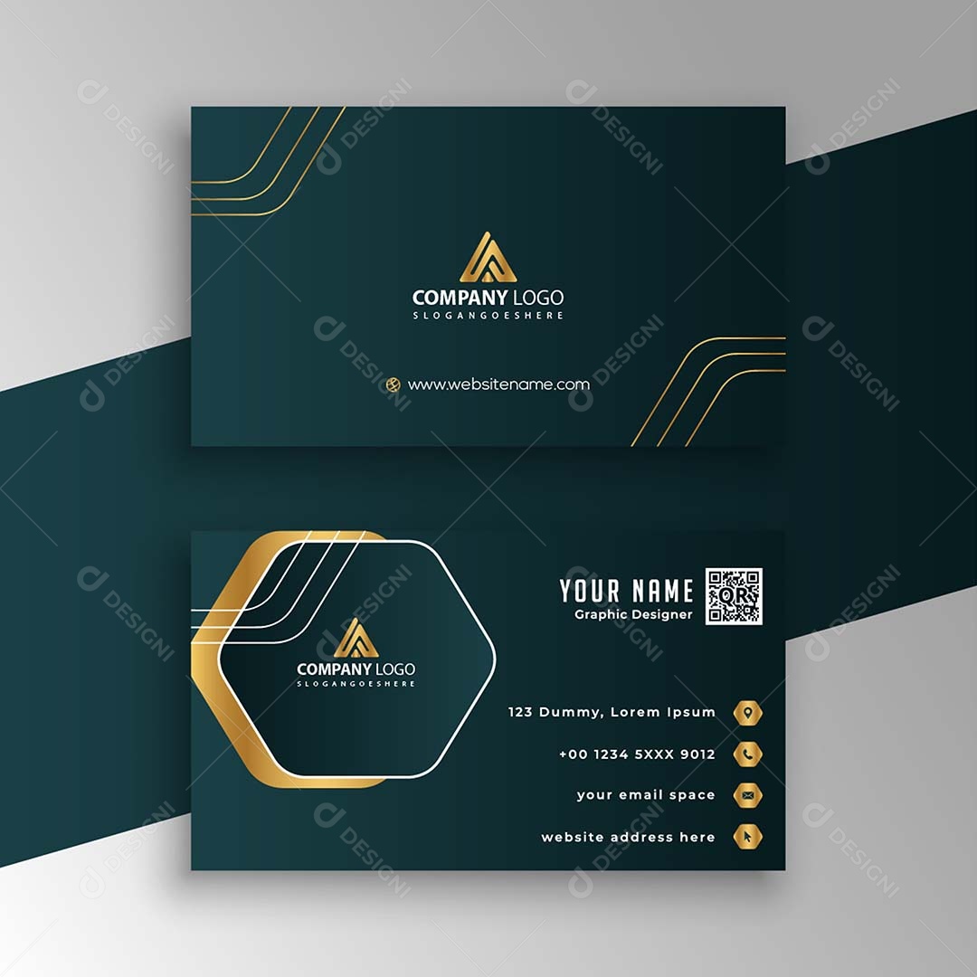 Modelo de Cartão de Visita Vetor EPS Editável