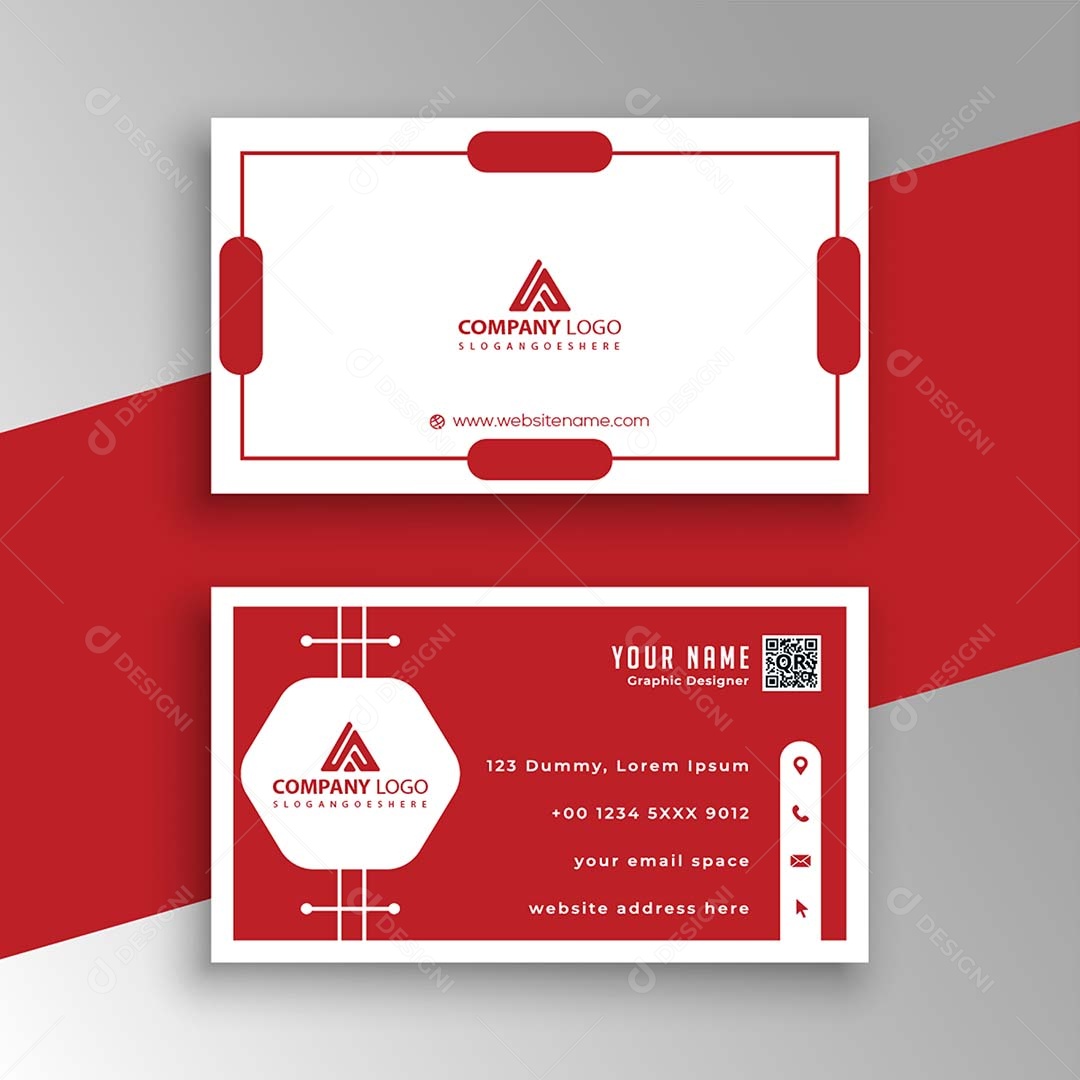 Modelo de Cartão de Visita Vetor EPS Editável