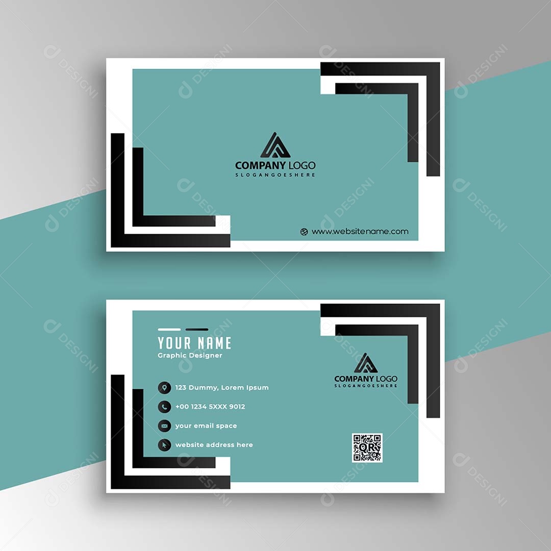 Modelo de Cartão de Visita Vetor EPS Editável