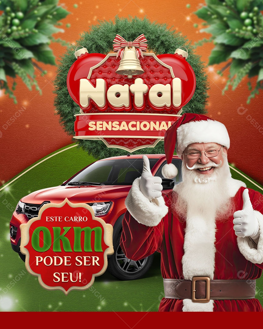 Natal Sensacional Este Carro 0 KM Pode ser seu Social Media PSD Editável