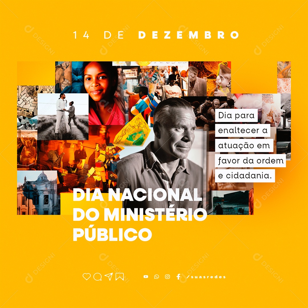 Social Media Dia Nacional do Ministério Público 14 de Dezembro PSD Editável