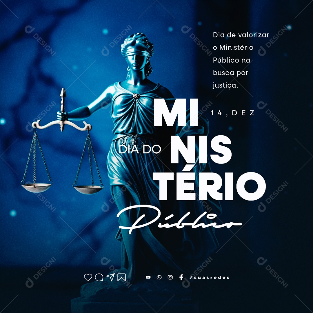 Dia Nacional do Ministério Público 14 de Dezembro Social Media PSD Editável