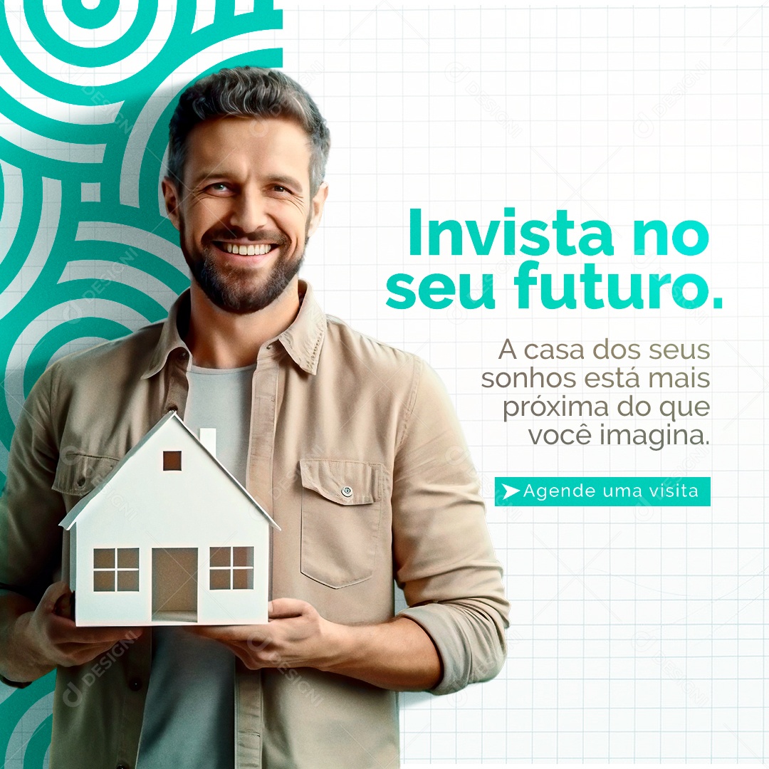 Social Media Invista No Seu Futuro Imobiliária PSD Editável