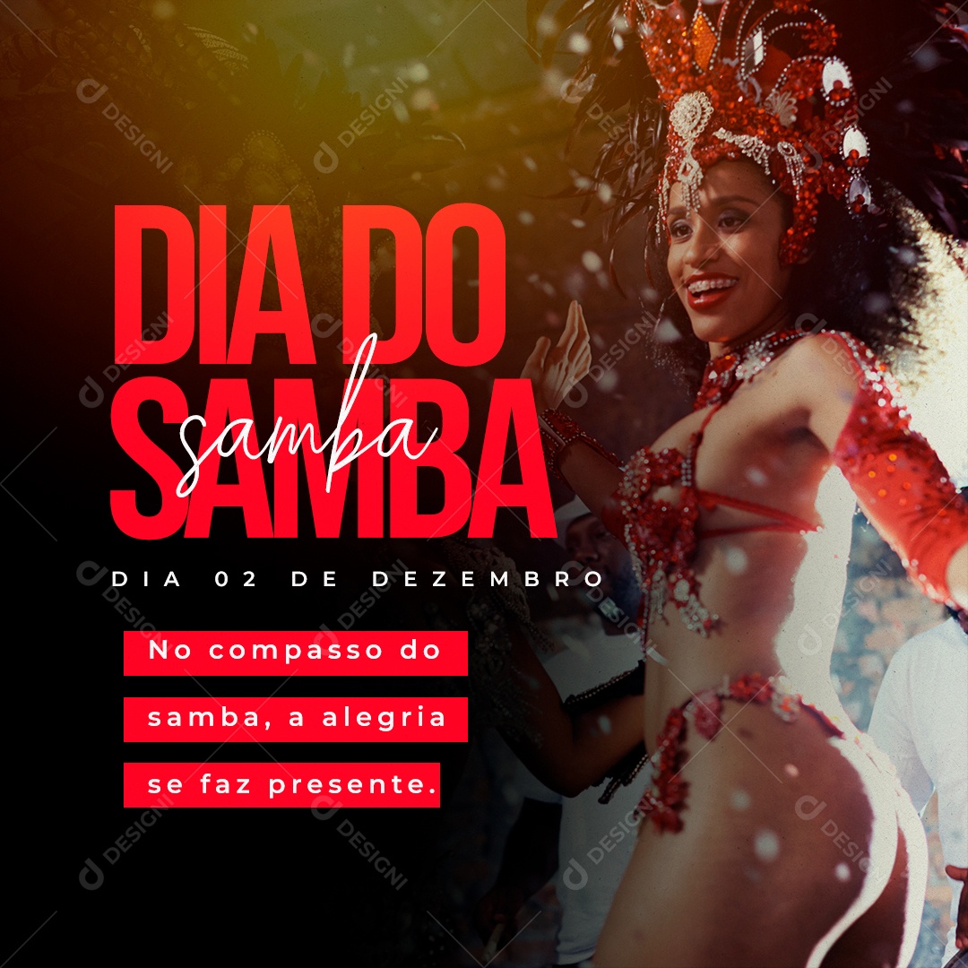 Dia Do Samba Alegria Se Faz Presente Social Media PSD Editável