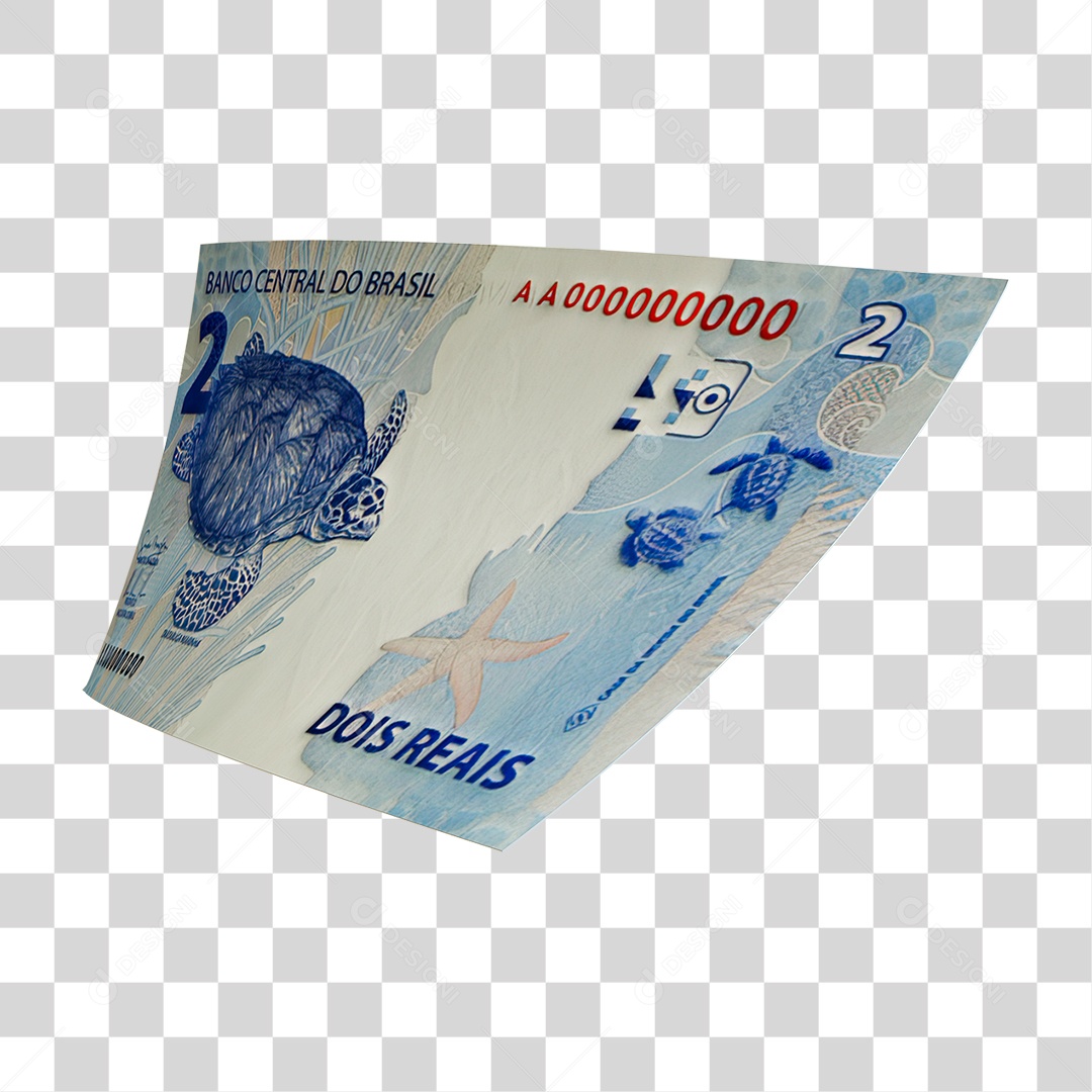 Nota de 2 Reais PNG Transparente