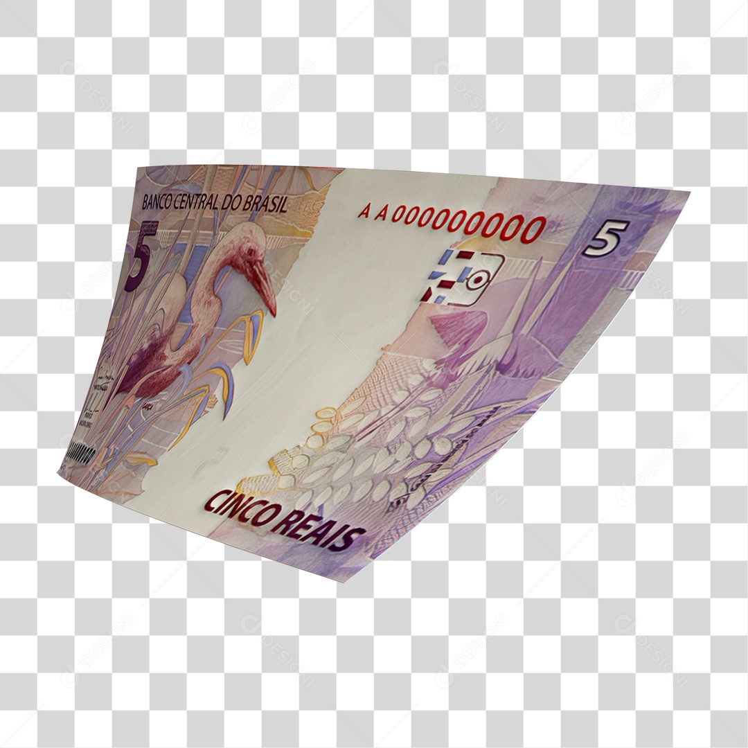 Nota de 5 Reais PNG Transparente