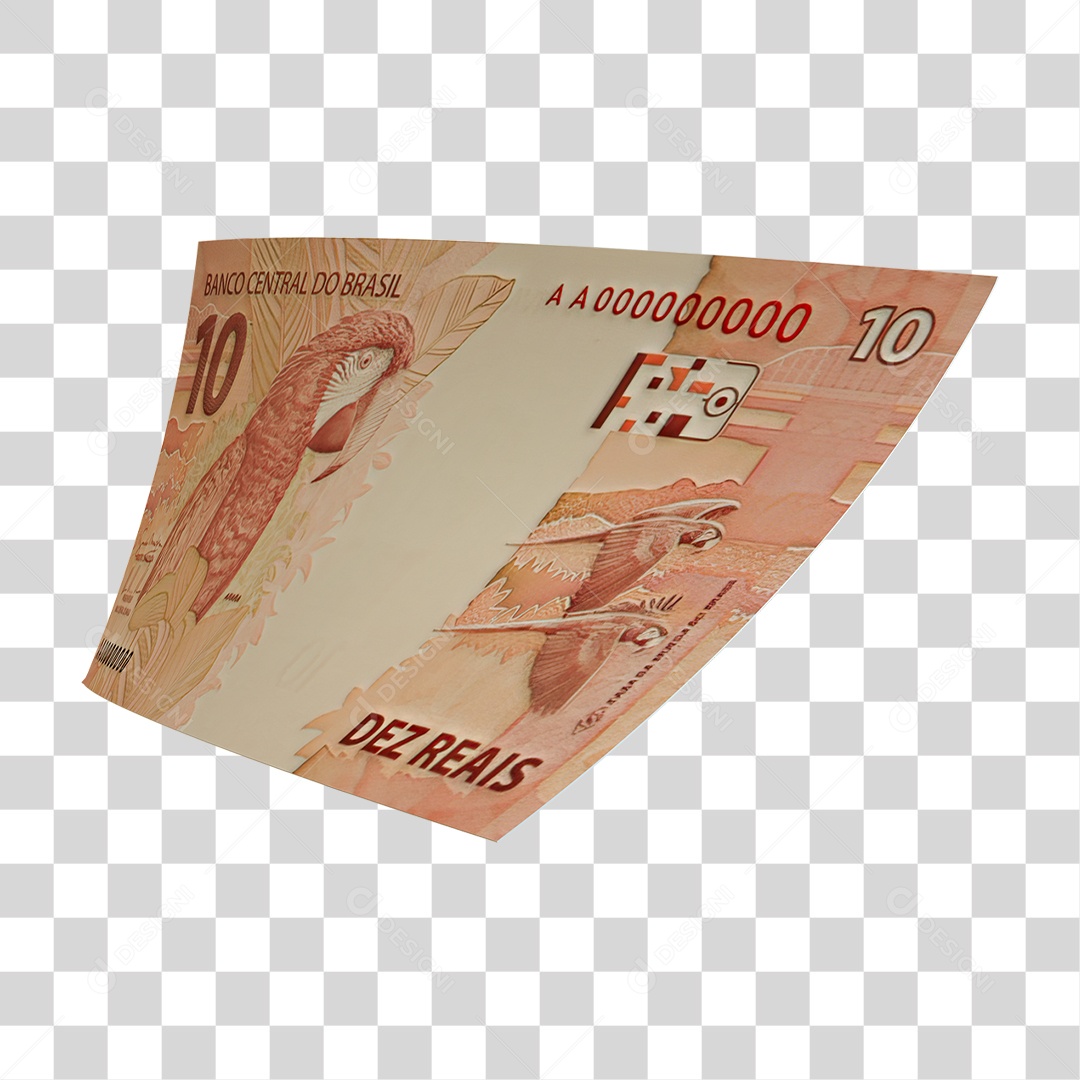 Nota de 10 Reais PNG Transparente