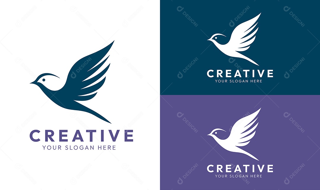 Modelo de Logo de Animal Ilustração Vetor EPS Editável