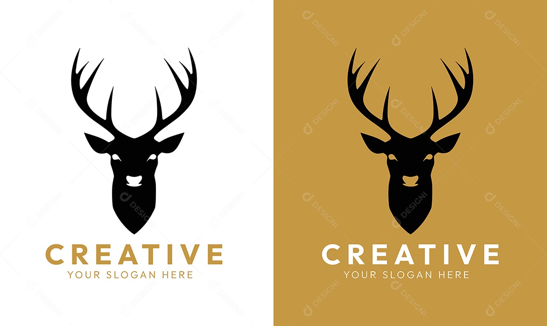 Modelo de Logo de Animal Ilustração Vetor EPS Editável