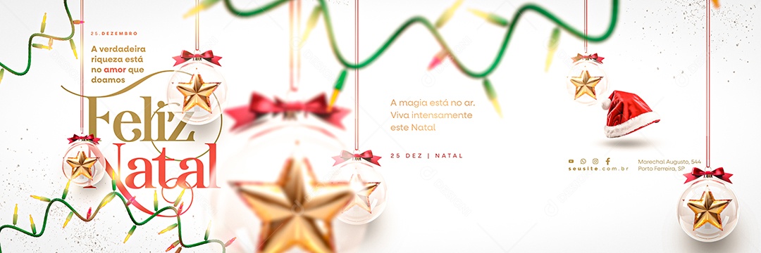 Carrossel Feliz Natal A Magia Está no Ar Social Media PSD Editável