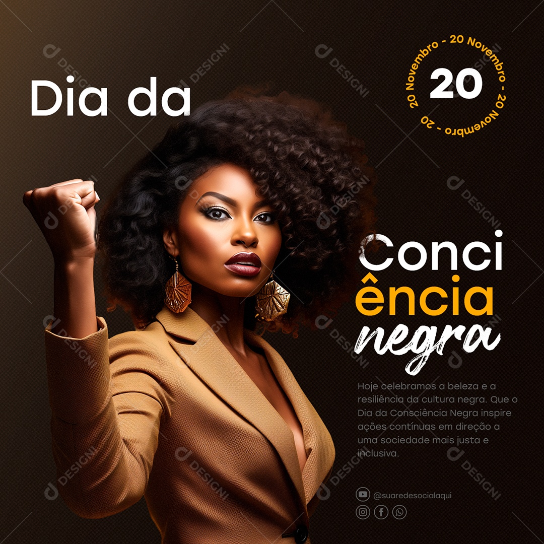 Social Media National Awareness Day November 20 PSD Editable