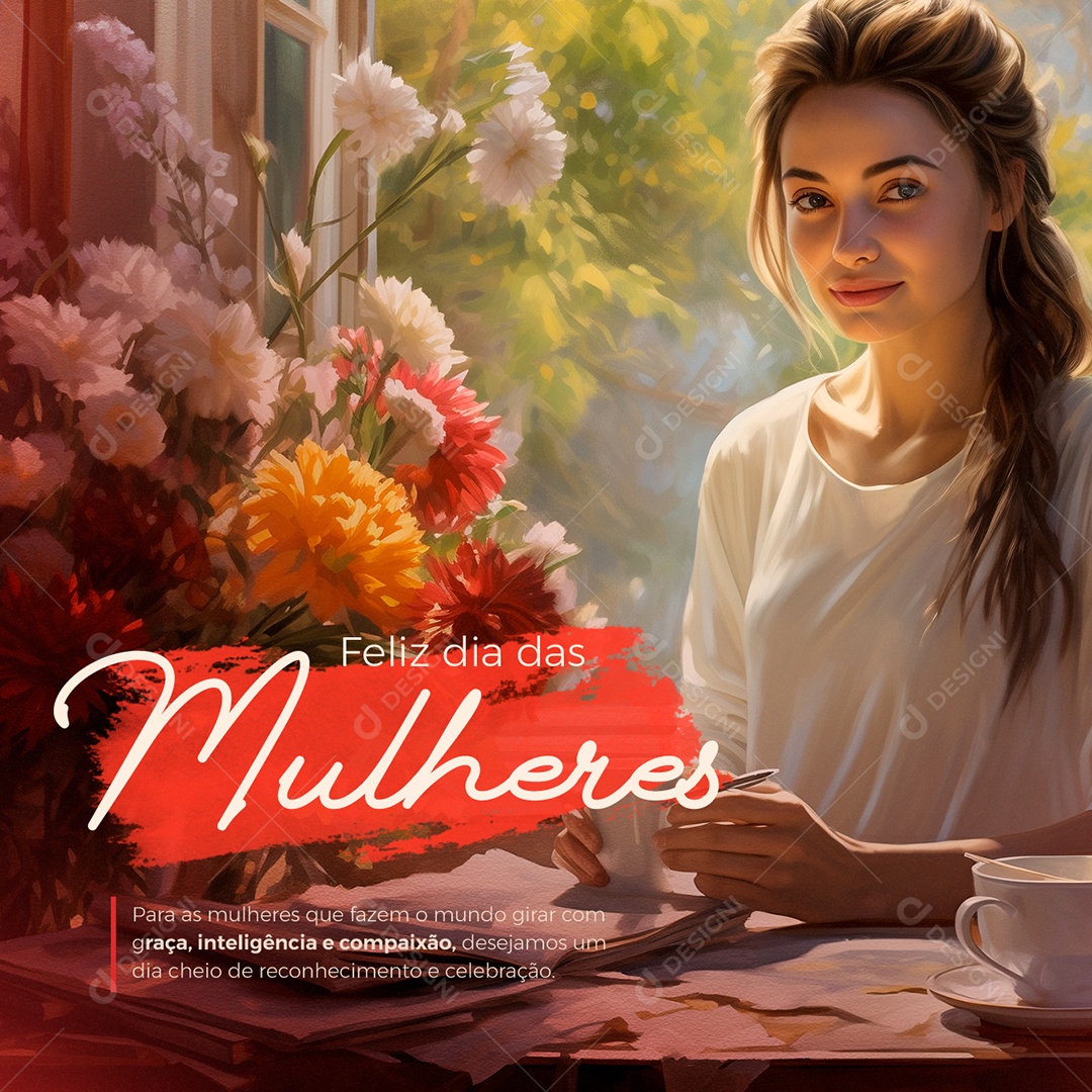 Social Media Dia Internacional das Mulheres 8 de Março PSD Editável