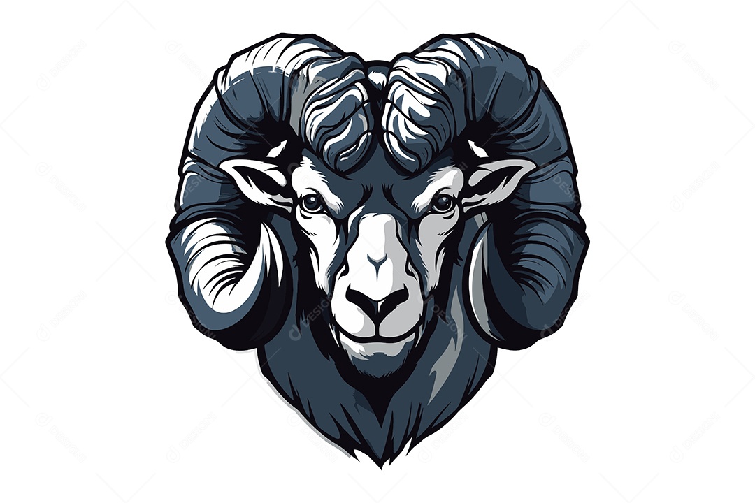 Bode Mascote Ilustração Vetor EPS + AI Editável