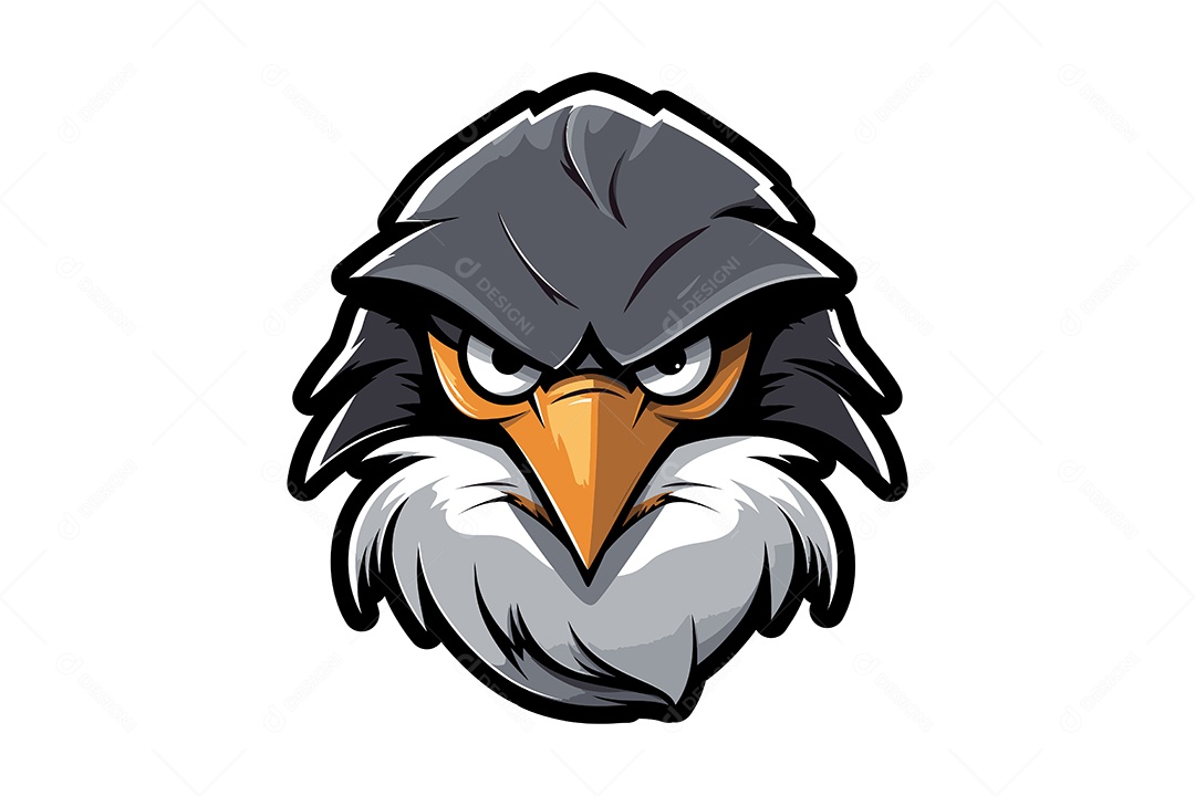 Pássaro Mascote Ilustração Vetor EPS + AI Editável