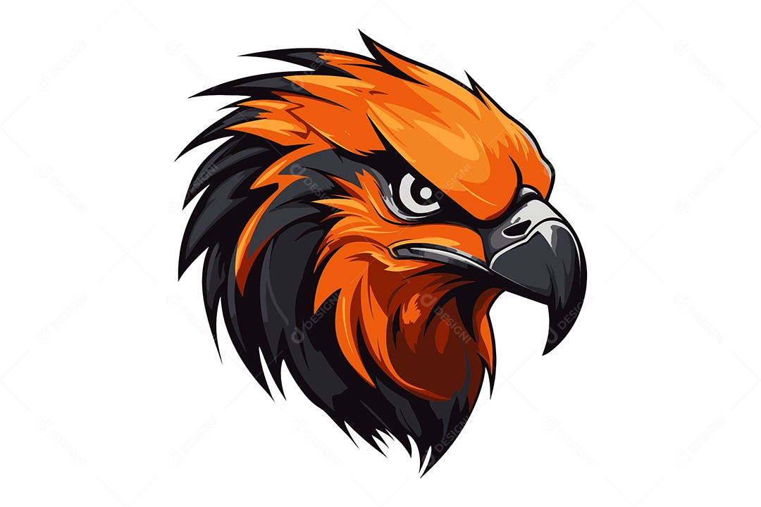 Águia Mascote Ilustração Vetor EPS + AI Editável