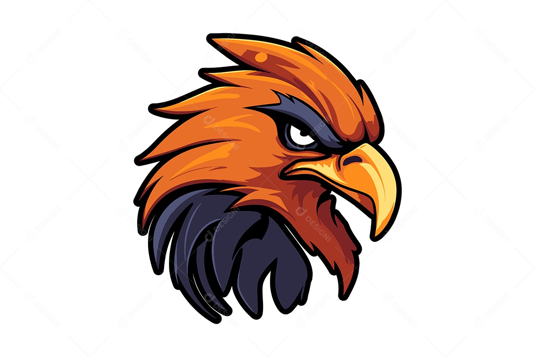 Águia Mascote Ilustração Vetor EPS + AI Editável