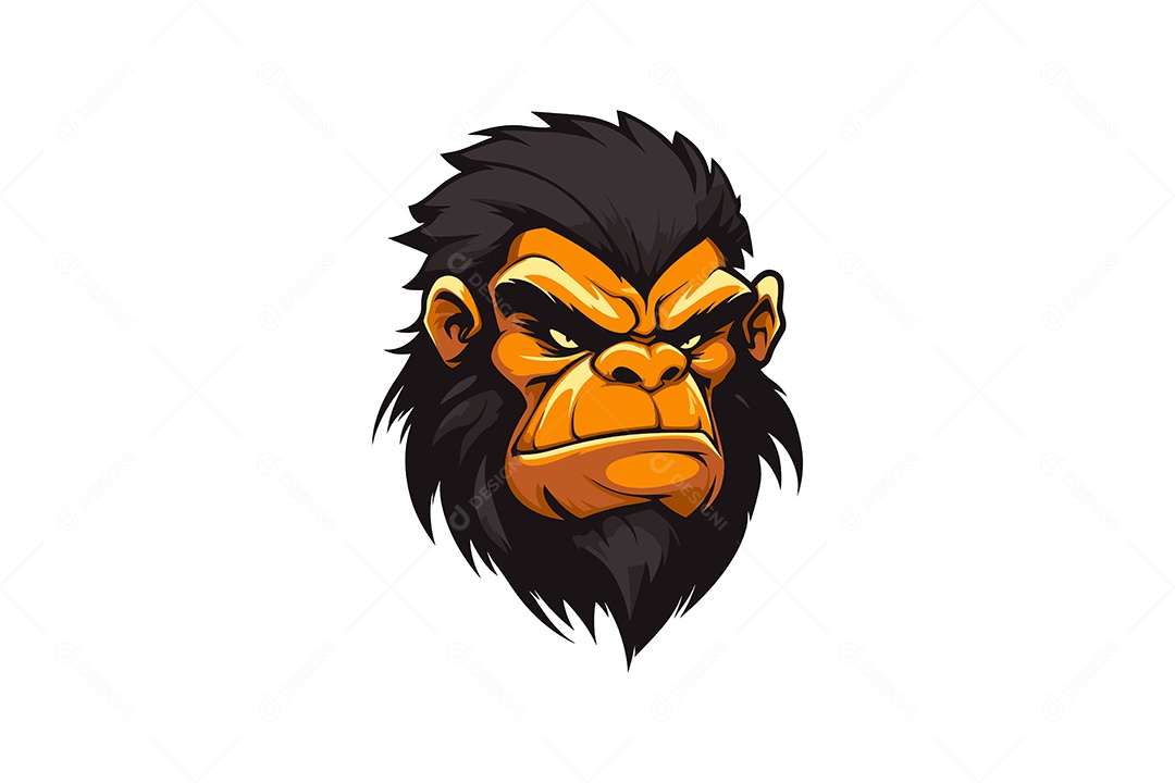 Macaco Mascote Ilustração Vetor EPS + AI Editável