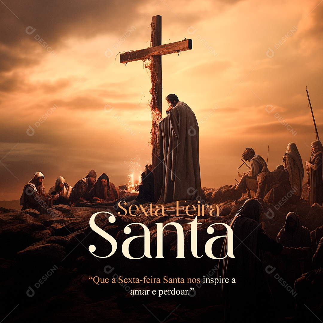 Good Friday May Inspire Us to Love and Forgive Editable Social Media PSD