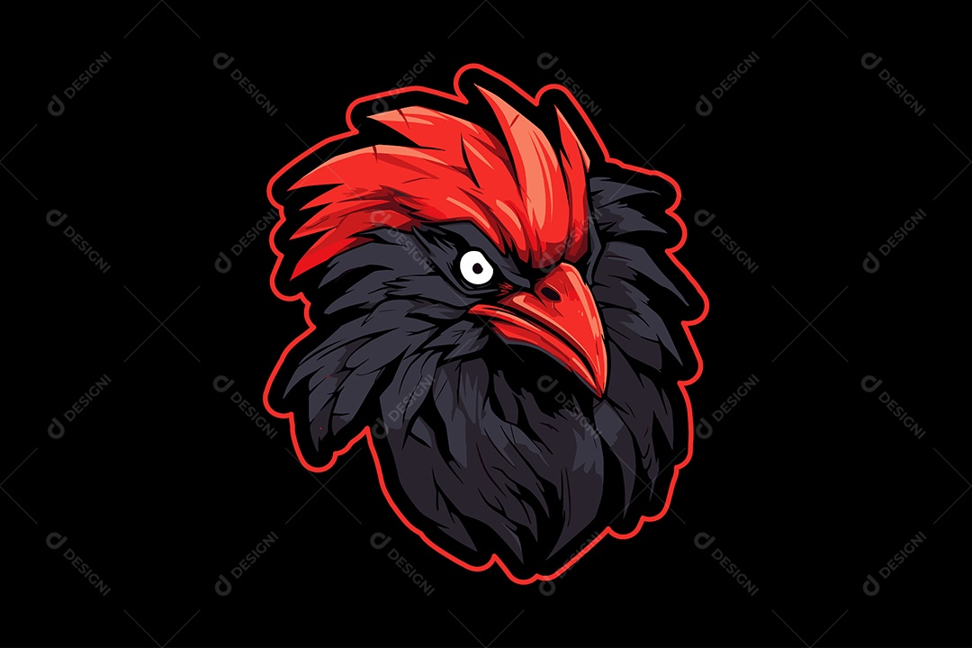 Pássaro Mascote Ilustração Vetor EPS + AI Editável