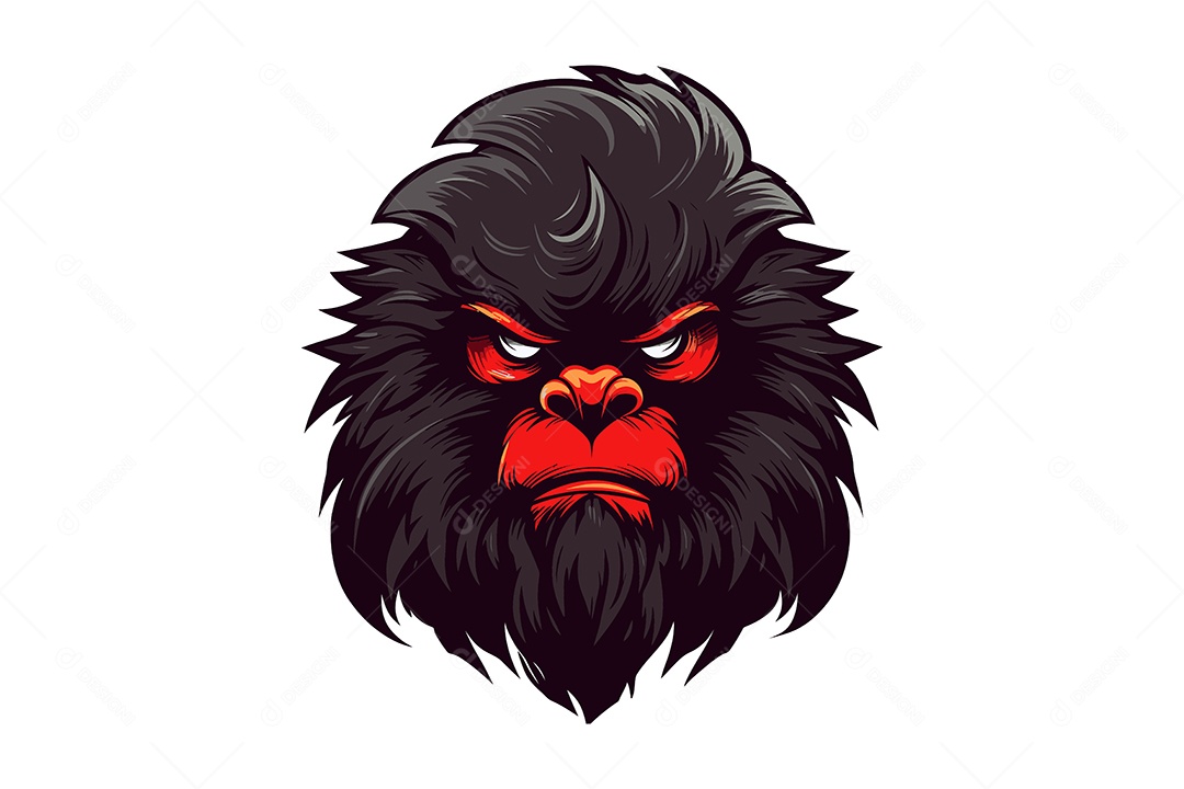 Macaco Mascote Ilustração Vetor EPS + AI Editável