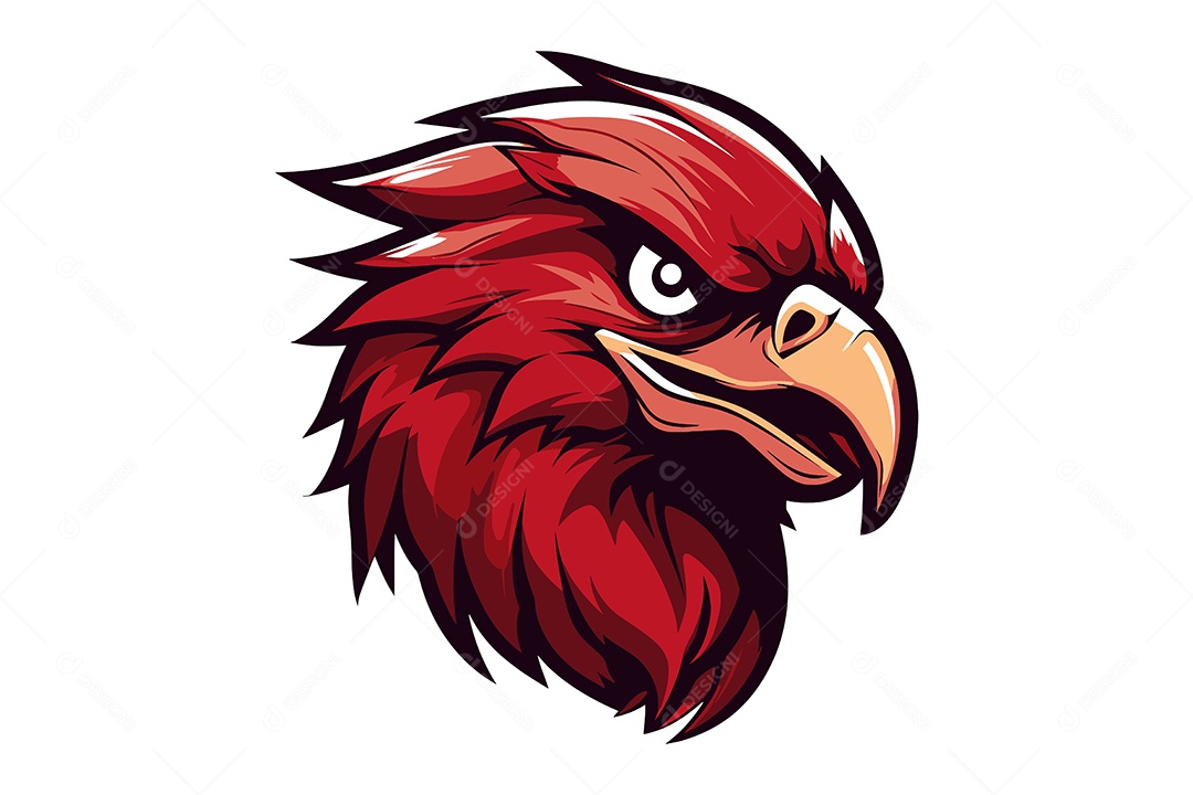 Águia Mascote Ilustração Vetor EPS + AI Editável