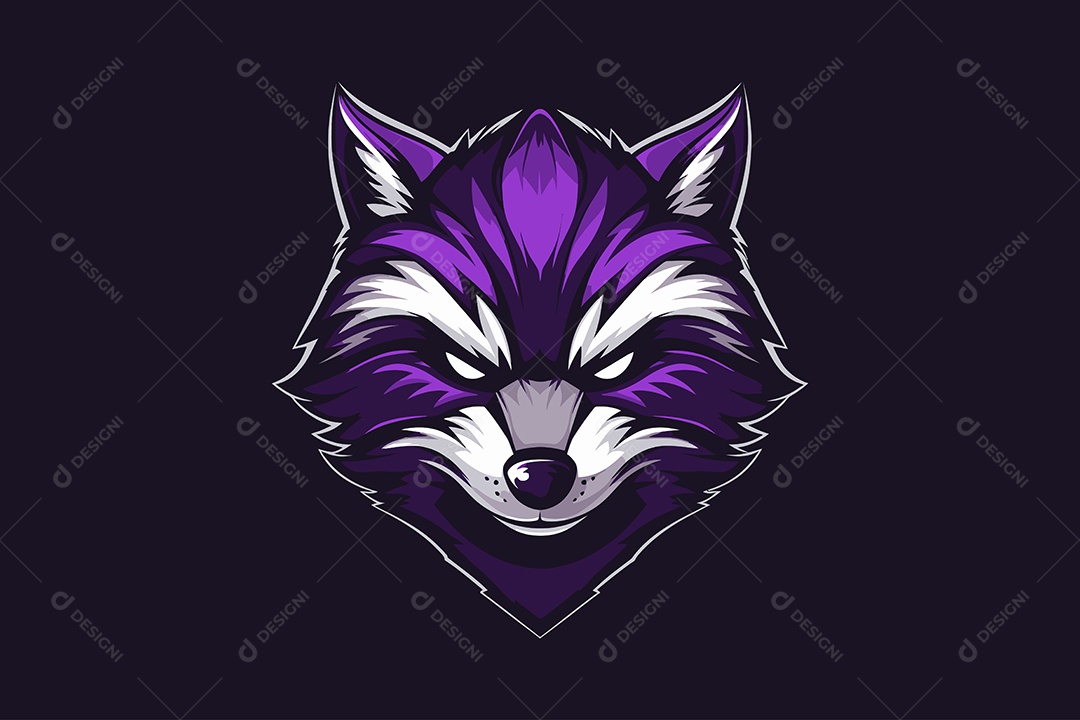 Guaxinim Mascote Ilustração Vetor EPS + AI Editável