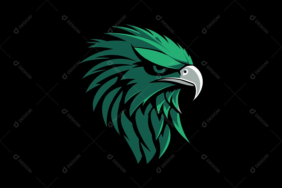 Águia Mascote Ilustração Vetor EPS + AI Editável
