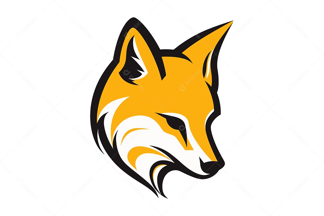 Raposa Mascote Ilustração Vetor EPS + AI Editável