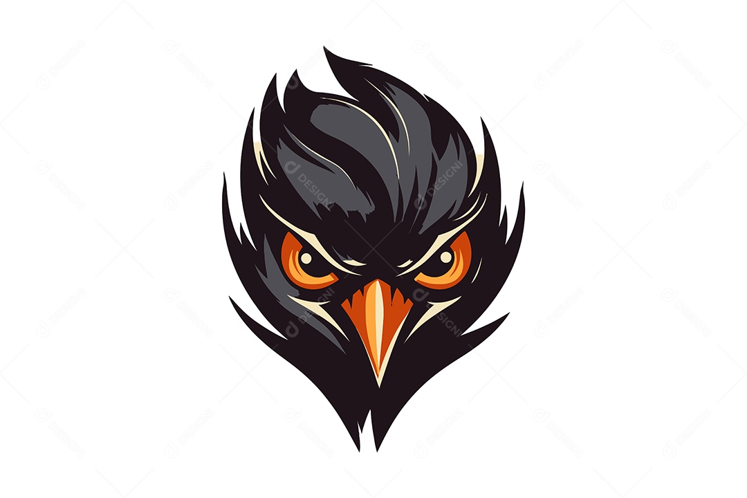 Águia Mascote Ilustração Vetor EPS + AI Editável