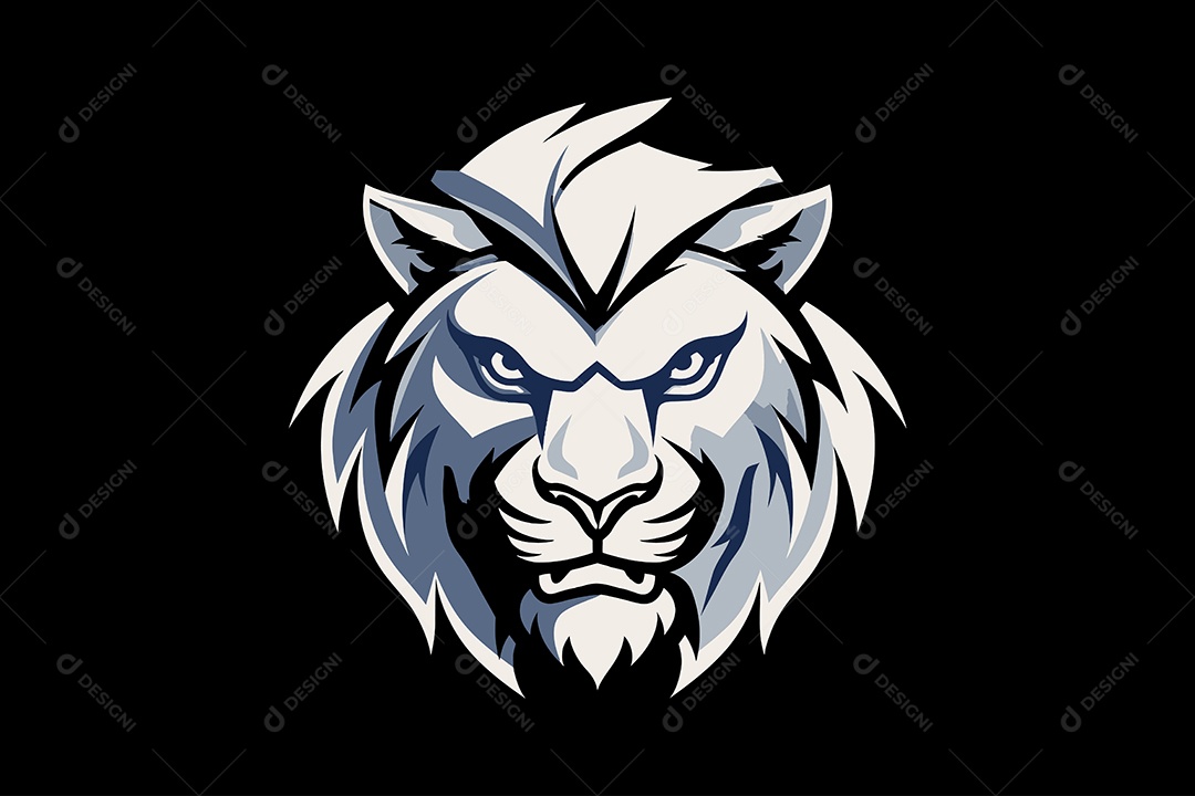 Leão Mascote Ilustração Vetor EPS + AI Editável