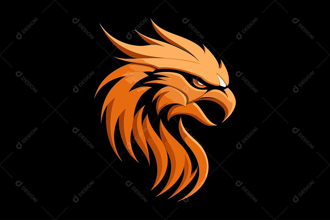 Águia Mascote Ilustração Vetor EPS + AI Editável