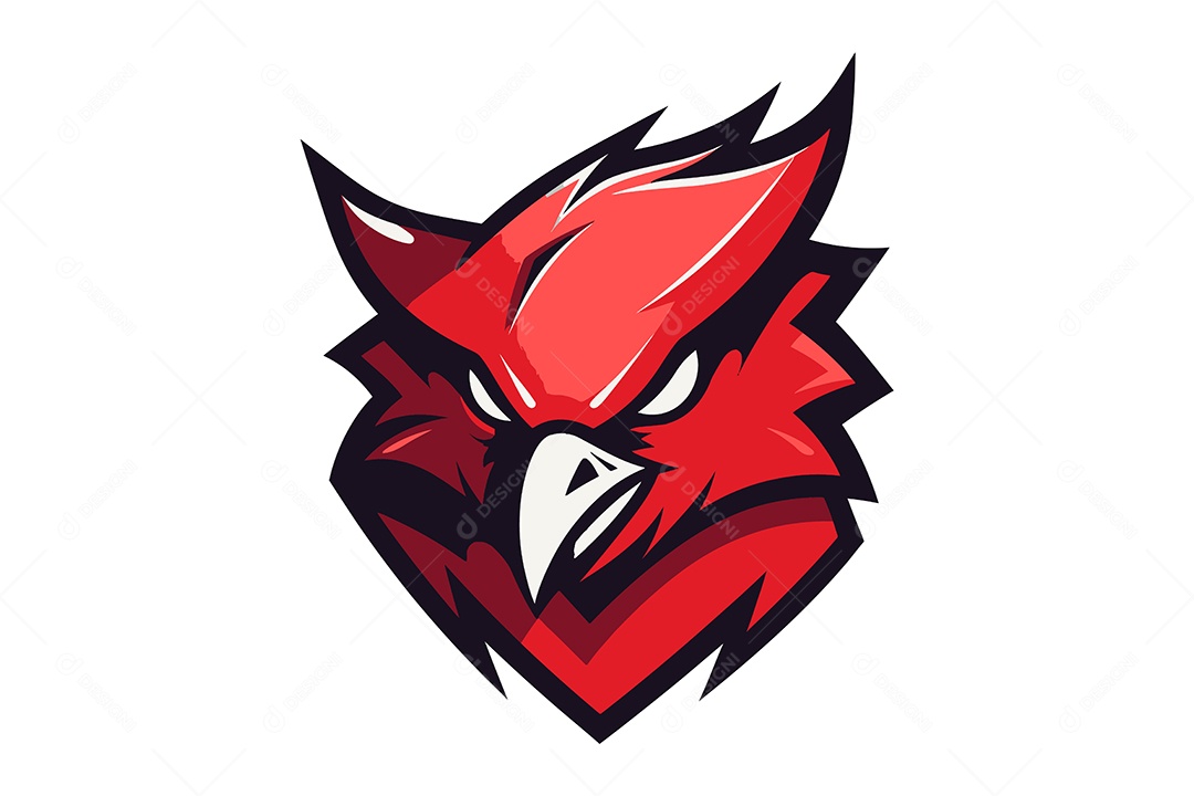 Pássaro Mascote Ilustração Vetor EPS + AI Editável