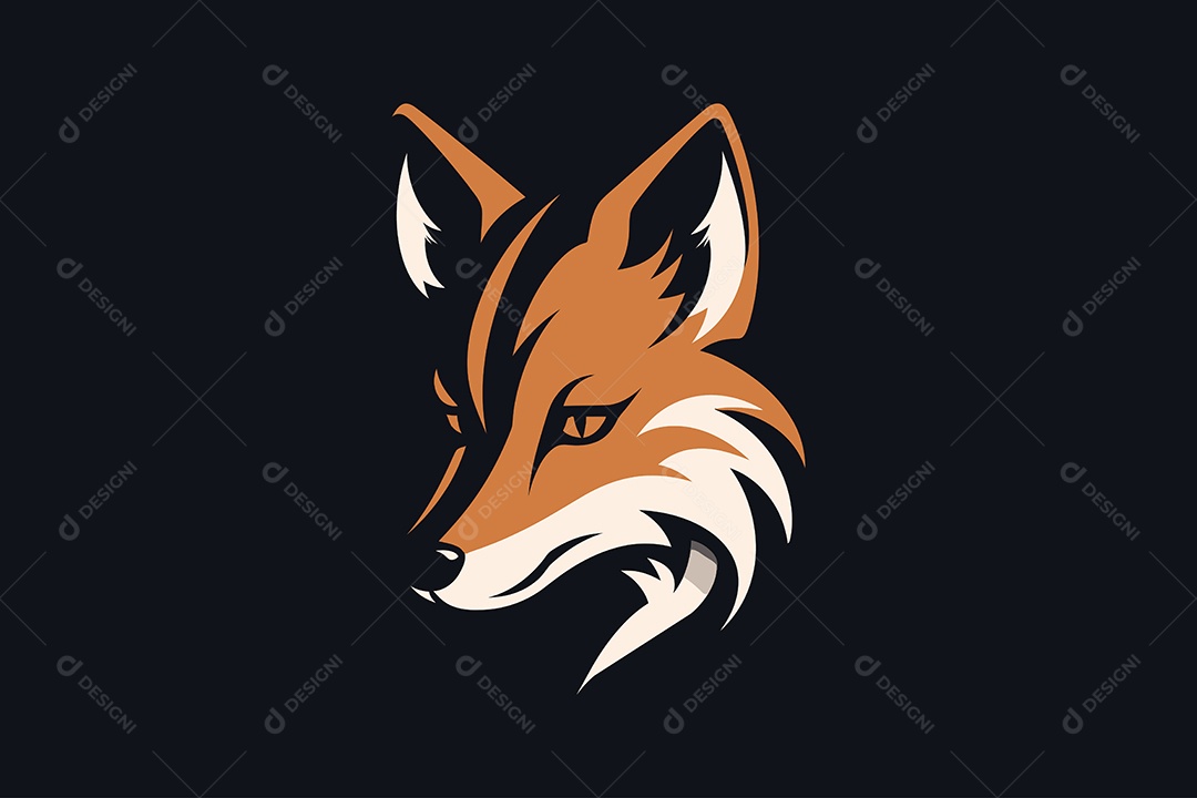 Raposa Mascote Ilustração Vetor EPS + AI Editável