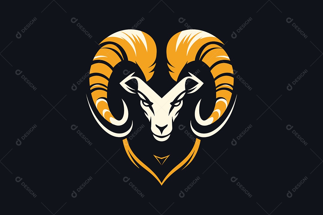 Bode Mascote Ilustração Vetor EPS + AI Editável