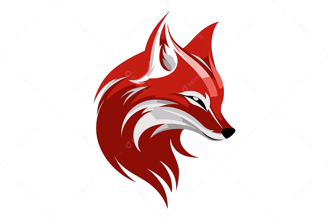 Raposa Mascote Ilustração Vetor EPS + AI Editável