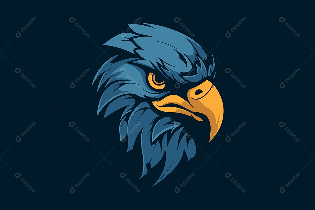 Águia Mascote Ilustração Vetor EPS + AI Editável