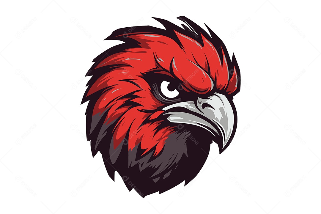 Pássaro Mascote Ilustração Vetor EPS + AI Editável